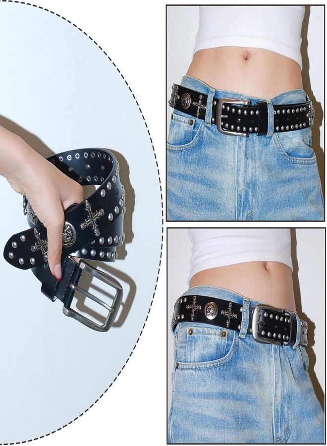 EVERBLTING Skull Studded Belt Y2k Skull Belts Genuine Leather studded belts Emo Belt Y2k Punk Skull Belts y2k 115 - Image 4